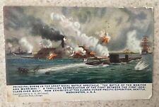 Postcard c1909 The Battle Of The Monitor & Merrimack Navel Ships Battle  WF Post picture