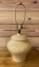 Mid Century Ceramic Ginger Jar /Honey Pot Table Lamp ~ Beige with Dark Speckles picture
