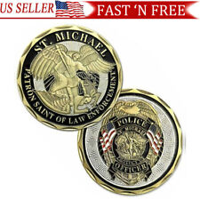 Police Officer Coin St Michael Badge Law Enforcement US Challenge Collectible picture