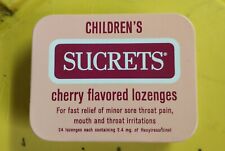 Vintage Children's SUCRETS Cherry Flavored Lozenges Excellent Condition picture
