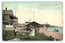 1912 At Sandy Beach Fall River MA Massachusetts Early Postcard picture