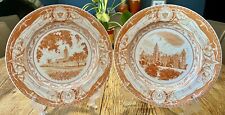 Wedgwood China University of Texas Dinner Plates (2) Vintage Perfect Condition picture