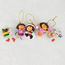 Lot Of  5 Dora the Explorer Vinyl Plastic Mini Miniature Christmas Ornaments i picture