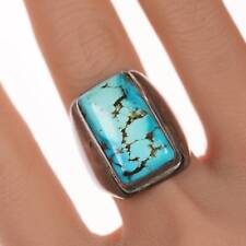 sz9.5 Vintage Native American silver and turquoise ring picture