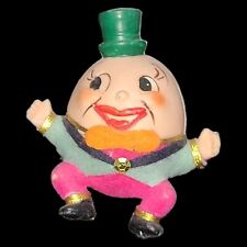 Vintage Flocked Plastic Humpty Dumpty Storybook Christmas Ornament No Wall picture