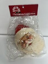 Cost Plus Santa Head Ornament New In Sealed Package 6”Lx4”W picture