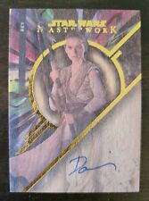 2022 Topps Star Wars Masterwork Daisy Ridley as Rey MWA-DR WOOD Autograph 9/10 picture