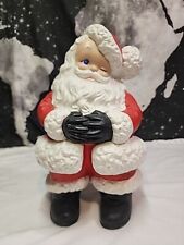 Vintage Atlantic Mold Ceramic Winking Santa Hand Painted Large 15 Inch picture
