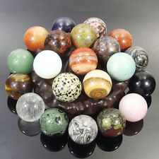 30mm Round Natural Gemstone Sphere Crystal Reiki Healing Globe Ball picture