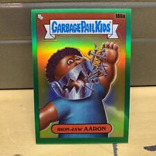 2022 Garbage Pail Kids Chrome Series 5 Base Green 742 #186a Iron-Jaw AARON /299 picture