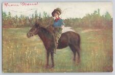 Postcard Cowgirl Female Hunter On Horse With Shotgun Vintage 1907 picture