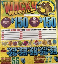 NEW pull tickets Wacky Weezils Jar Tabs - Seal picture