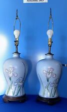 Pair of Beautiful Maitland Smith Porcelain Chinese Hand Painted Vase Table Lamps picture