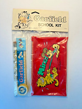 VINTAGE GARFIELD SCHOOL KIT 1978 UNITED FEATURE SYNDICATE red pouch pencils picture