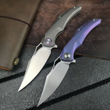 M390 Blade Folding Knife Pocket Knives Tactical Flipper Ball Bearings Titanium picture