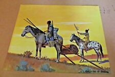 Vintage 1962 Teach A Chart Poster Early Use of Animals Horse Native American #26 picture