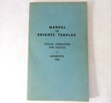 1956 Minnesota Knights Templar Tactics and Manual Book Asylum Ceremonies Occult picture