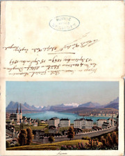 Switzerland, Schweiz, Lucerne View, Colorized Vintage CDV Albumen Business Card - picture