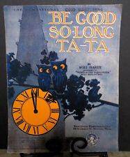 RARE 1912 Will Hardy Good Night Song Sheet Music GREAT GRAPHICS HALLOWEEN picture