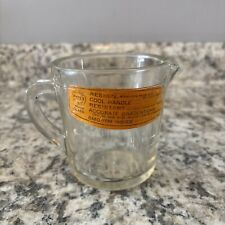Rare Vintage 1920's-30s Pyrex Clear Glass One Cup Measuring Cup Original Sticker picture