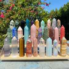 40 Choices Natural Crystal Tower Point Healing Charka Obelisk Ornament-3.1''+ picture