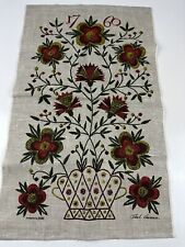 Vintage Kay Dee Line John L Gieroch 1760 Flower Basket Tea Towel picture