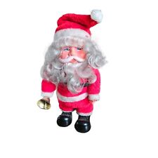 Vintage 10 Inch Christmas Walking Santa Claus Musical Toy Animated Works picture