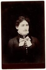 Antique Circa 1880s Dark Cabinet Card Applequest Beautiful Woman Middletown, CT picture