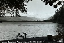 Lake Quinault From Willaby Creek Camp, WA Antique Real Photo Postcard RPPC picture
