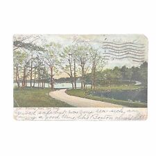 1907 Vintage Post Card: Winding Road , Spot Pond. With Postmarks picture