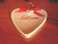 Lenox ~ Expressions From The Heart ~ Love Ornament With Heart Dangle ~ NIB picture