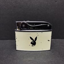 Vintage Playboy Bowtie Bunny Flat Lighter White Made In Japan 1960's picture
