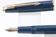 Vintage (c1965-69) Parker Duofold Slimfold Medium Dark Blue Fountain Pen, GT picture