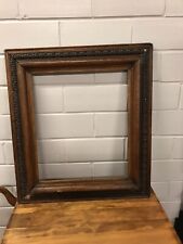 ANTIQUE VTG DEEP WOOD FRAME 28 X 25 X 1 1/2” OPENING OF 20” X 17” BEAUTIFUL picture