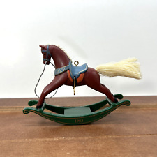 1983 Hallmark Ornament Rocking Horse, 3rd In Series, Christmas Holiday Decor picture