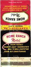 Home Ranch Motel Harrisburg, Pennsylvania Vintage Matchbook Cover picture