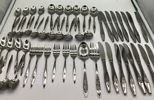 Oneidacraft Deluxe Stainless Steel Lasting Rose Flatware 52 Pieces picture