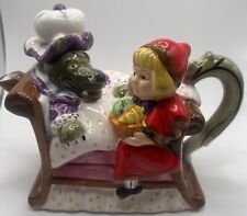 Vintage Little Red Riding Hood Ceramic Tea Pot picture