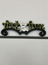 Trick Or Treat Halloween Wooden Hanging Display Craft Ghost  picture