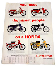 Vintage 1965 Honda Brochure Poster You Meet the Nicest People picture