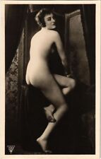 PC CPA RISK, NUDE LADY POSING, VINTAGE REAL PHOTO POSTCARD (b10724) picture