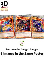 Yu-Gi-Oh-Dark Magician, Girl-3D Poster 3D Lenticular Flip Effect,3 In One picture