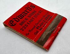 Rare Vintage Matchbook -Edwards Drugstore, 225 East 57th St. *Fast Shipping picture