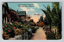 Southern CA-California, Flower Decked In December Vintage Souvenir Postcard picture