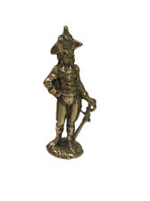 Vintage Solid Gold Brass Napoleon Type Soldier statue figurine.6.5” picture
