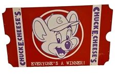 RARE Chuck E Cheese Red Giant Ticket Where a Kid Can Be A Kid In Store Sign picture