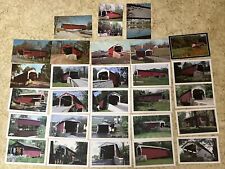 Vintage Lot Of 28 Various Covered Bridge Postcards Pennsylvani picture
