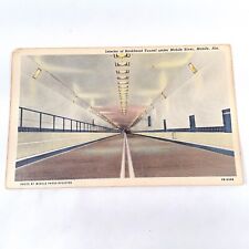 Mobile Alabama -Inside Bankhead Tunnel- Under Mobile River Postcard c1941 picture