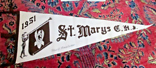 PRISTINE 1951 ST. MARY'S, PA, CENTRAL HIGH SCHOOL WOOL, STANDARD PENNANT CO, 35