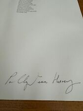 PJ Harvey Hand Signed Poem 